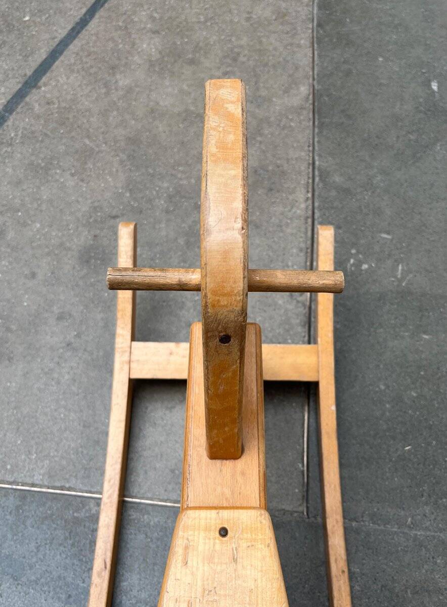 Mid-century wooden rocking horse, 1960s
