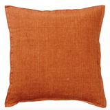 Linen cushion 50x50cm terracotta color