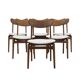 Set of six walnut chairs, Danish design, 60s, production: Denmark