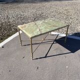 Table basse onix pied doré