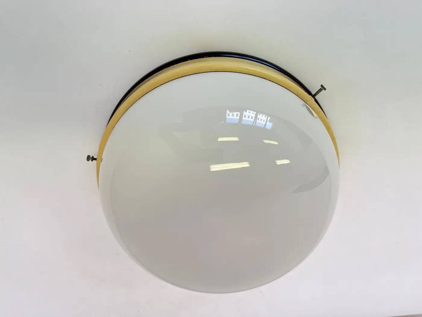 Pair of bakelite Bauhaus ceiling light or flush mounts, 1940s