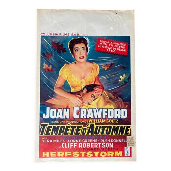Affiche cinéma originale "Feuilles d'automne" Joan Crawford 37x56cm 1956