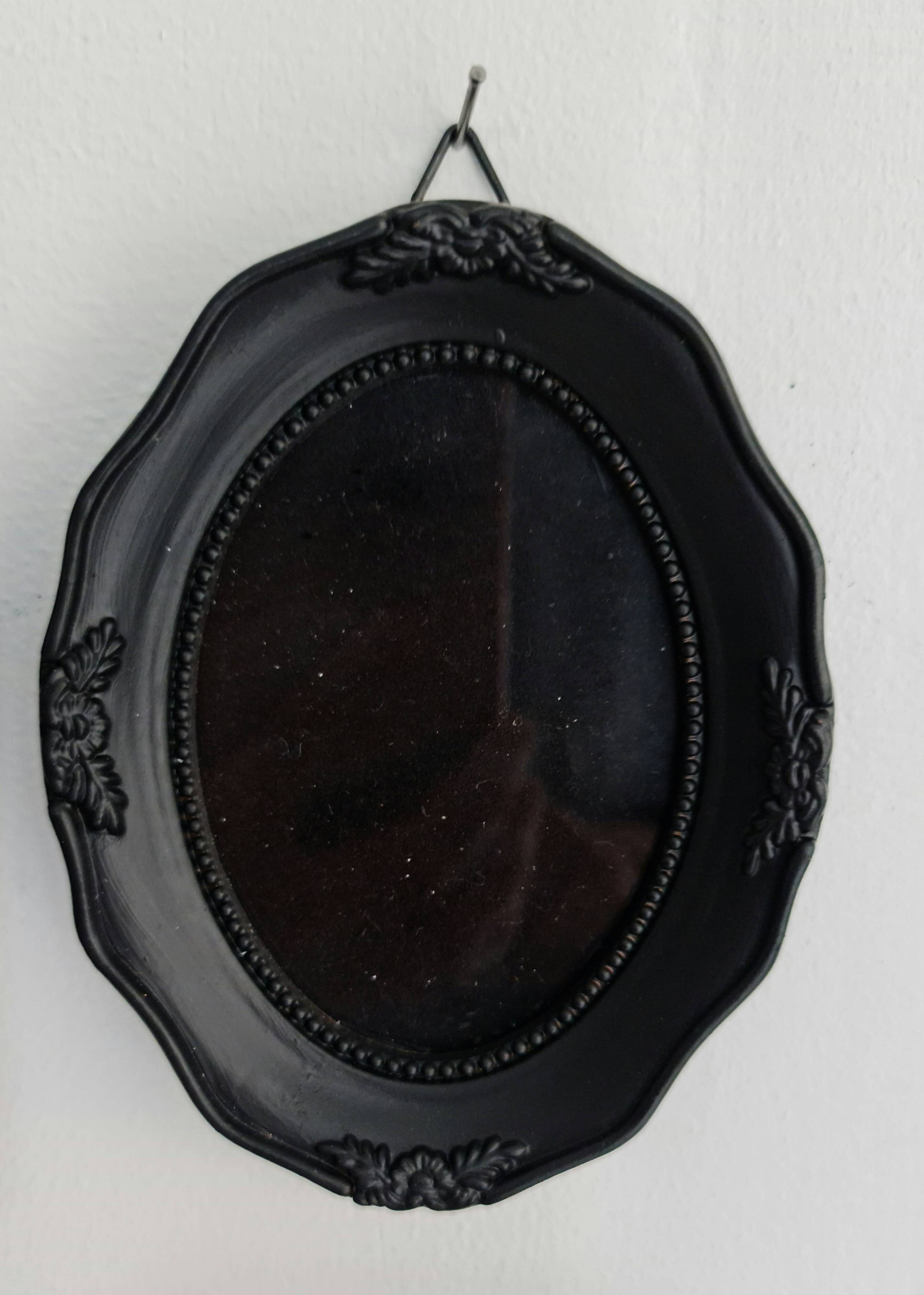 Photo frame old black wood