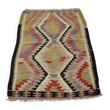 Tapis Kilim vintage Oushak d'Anatolie sku 3071