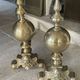 Pair of brass andirons