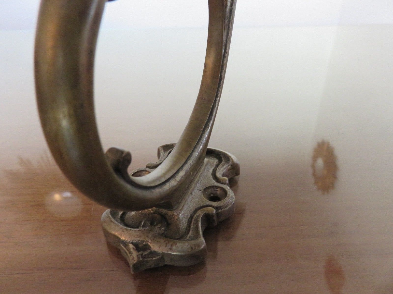 4 hooks Art Nouveau bronze