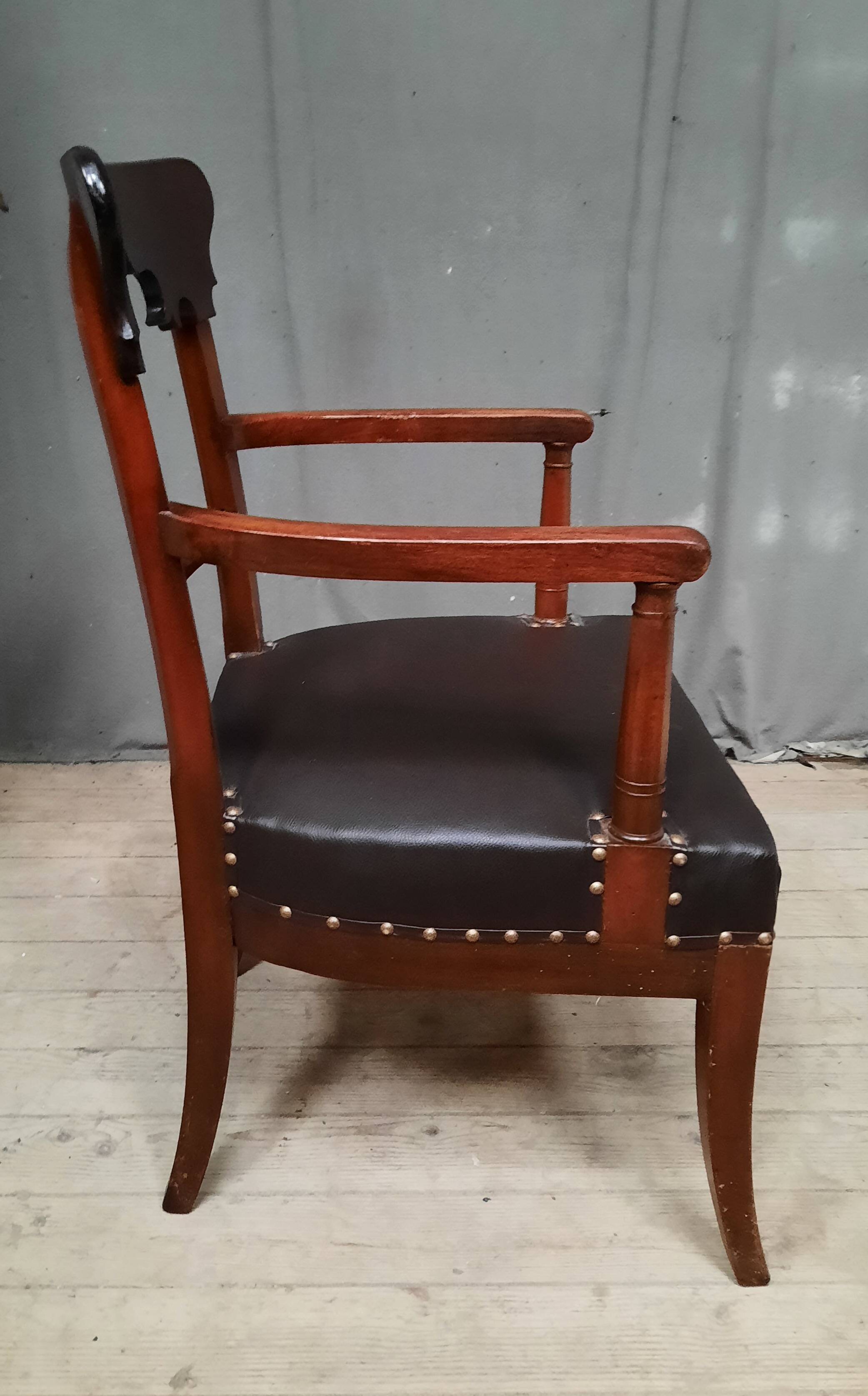 Fauteuil de bureau en acajou