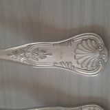 Silver metal service cutlery