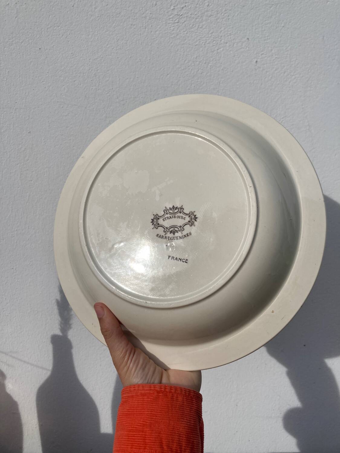 19th century porcelain salad bowl Old Strasbourg
