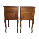 Tables de chevet en chêne avec marbre