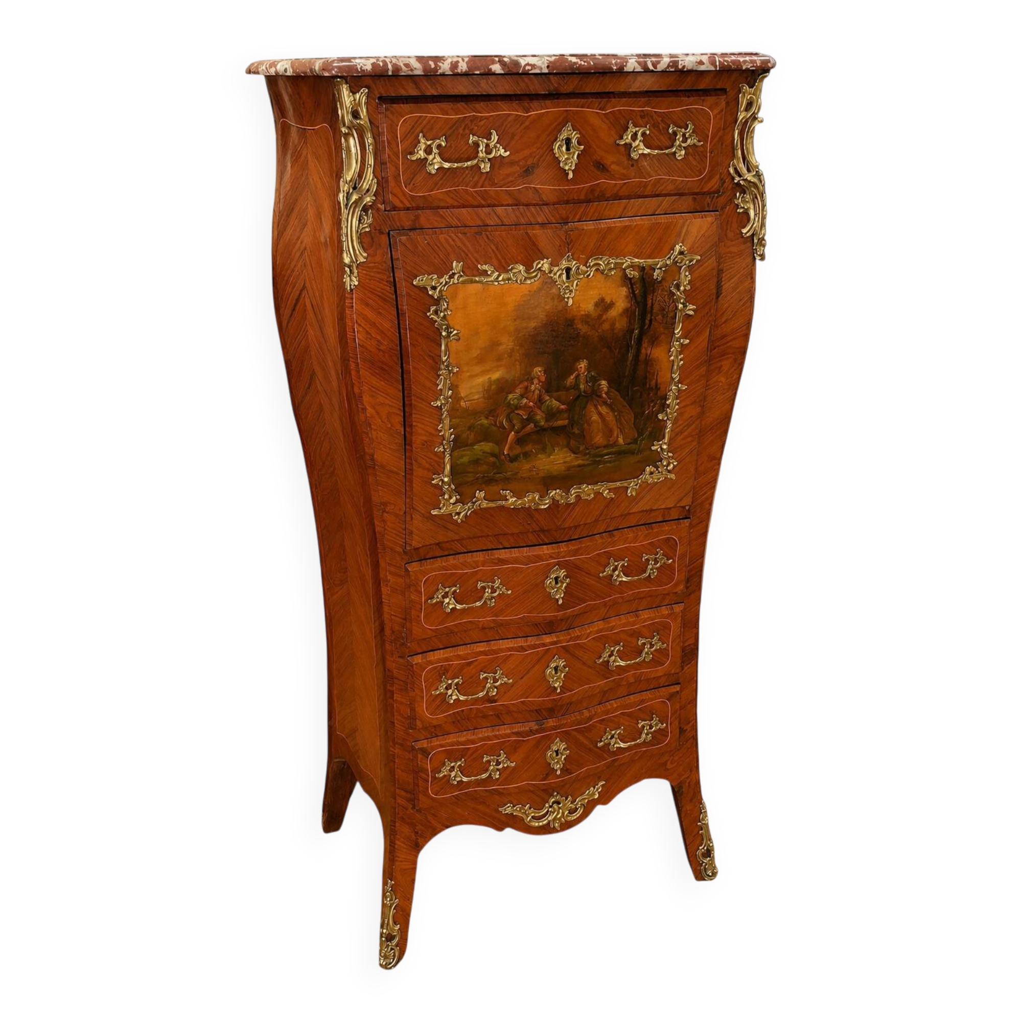 Secrétaire de Dame style Louis XV Transition