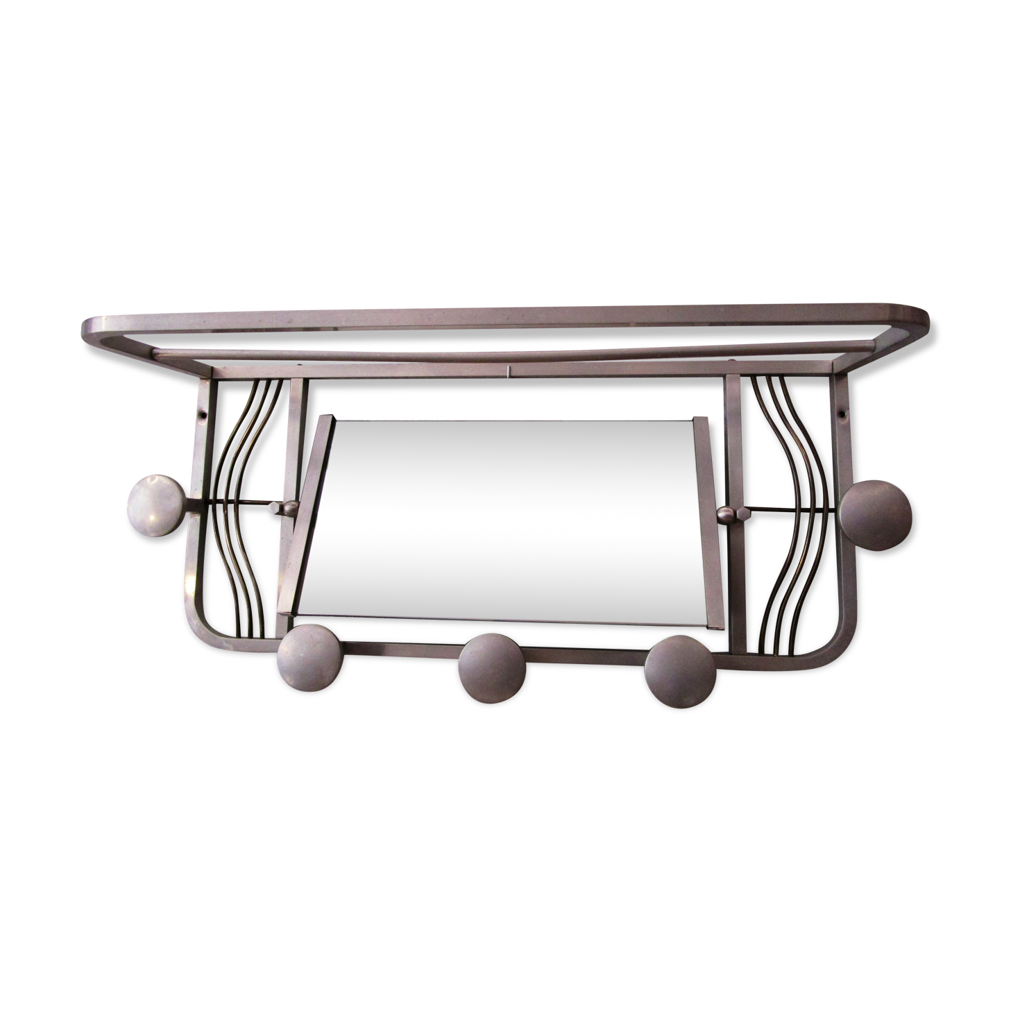 Hanger door-Hat wall aluminium with mirror 40 years