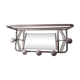 Portemanteau porte-chapeau mural aluminium avec miroir années 40