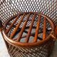 Pair of vintage bamboo rattan armchairs
