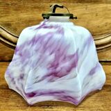 Old opal glass lampshade with up and down movement
