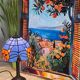 Vintage style Tiffany lamp | lampshade with cat motif