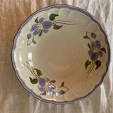 Assiettes creuses Salins France fleurs