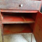 Pair of metal bedside tables and shelves formica years 60 in their juice
