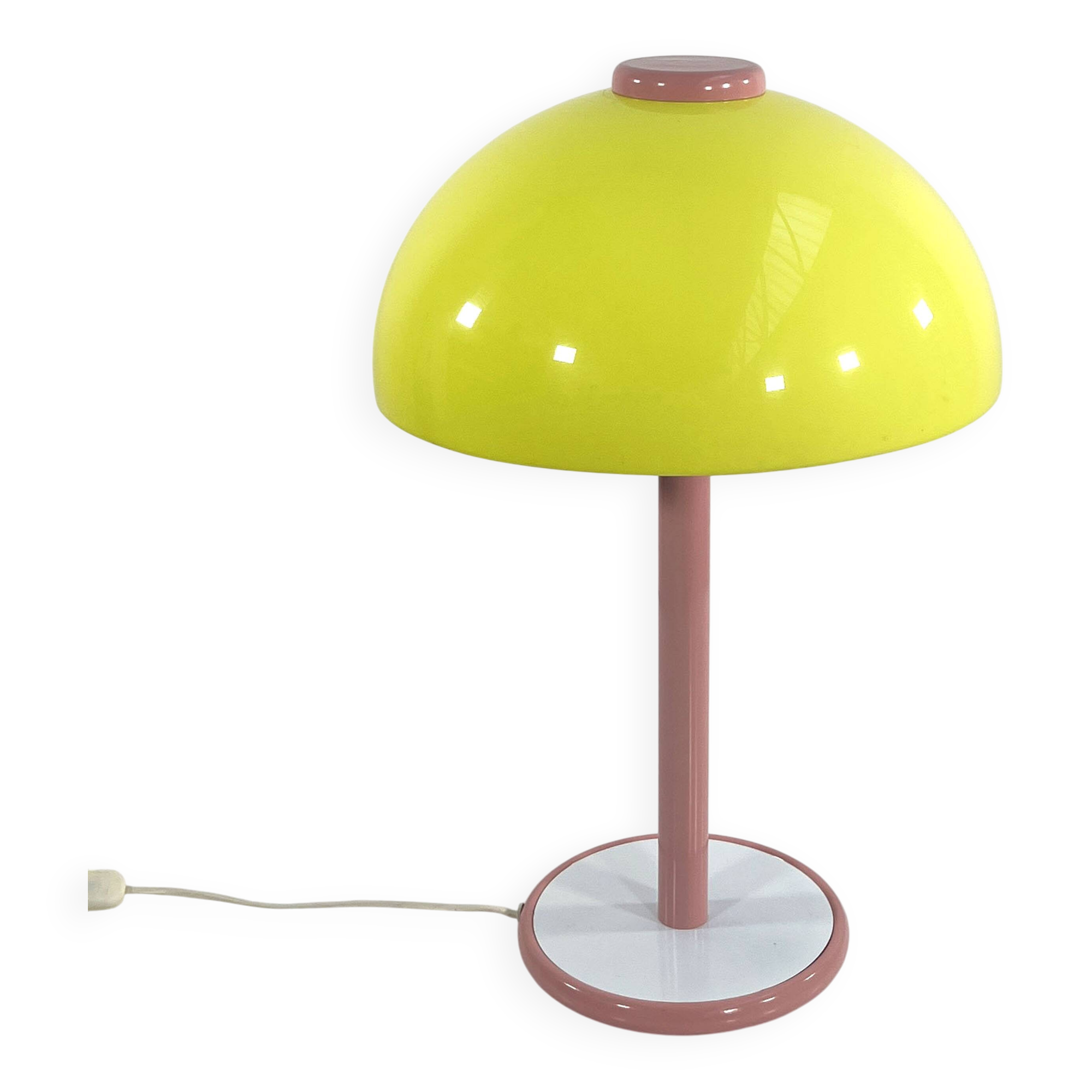 Postmodern Pink and Yellow Lamp, 1980
