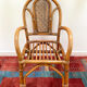 Vintage rattan and bamboo armchair from the 1970s.