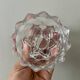 Set of 2 vintage molded glass candle holders