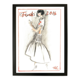 Drawing by karl lagerfeld for fendi