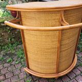 70's rattan bar