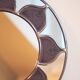Mirror sun stained glass and ceramic inclusions
