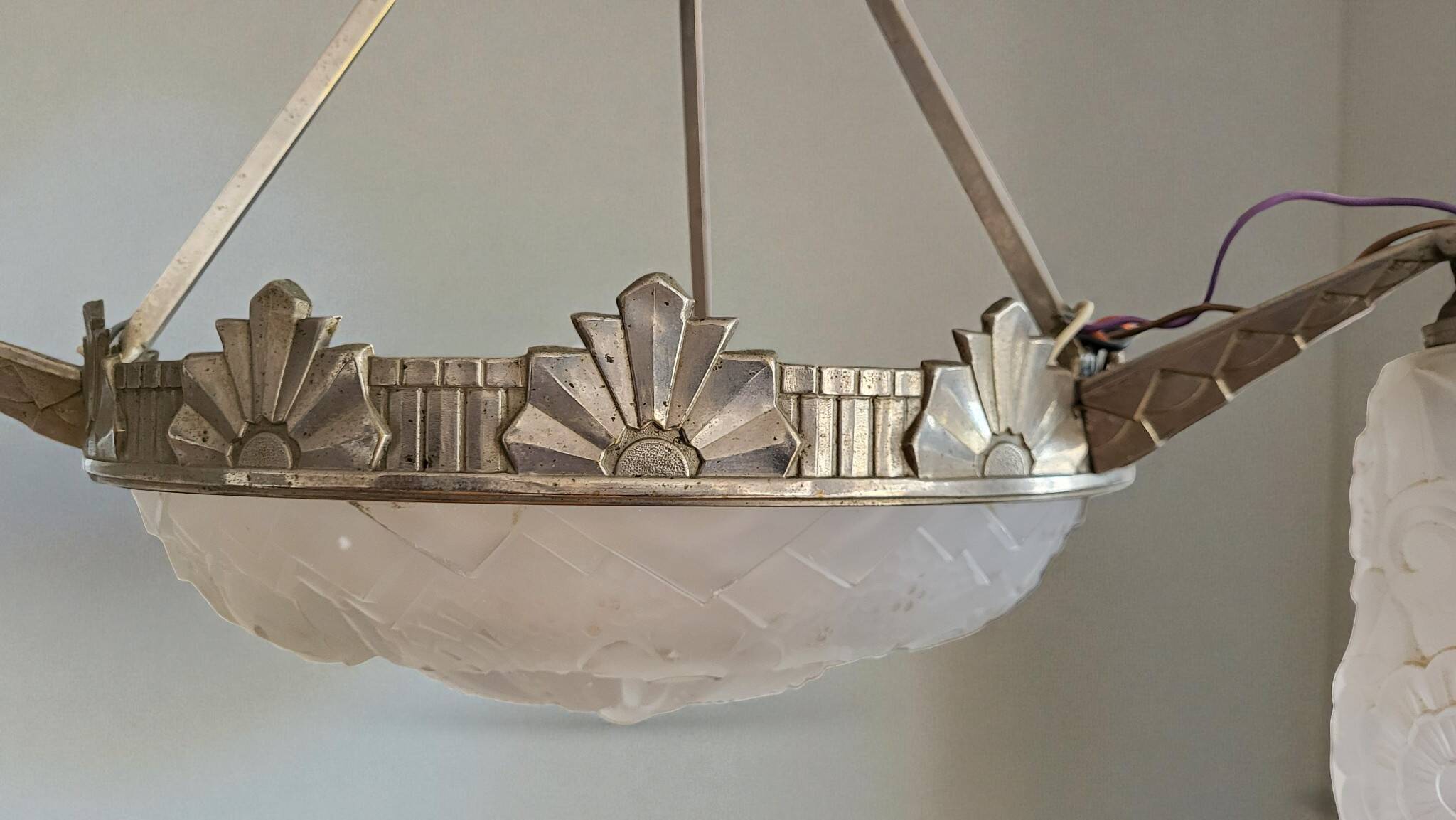 Lustre Art Déco Muller Frères Lunéville 1930