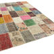 Hand-Knotted Oriental Overdyed 209 cm x 298 cm Multicolor Patchwork Carpet