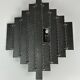 60's 70's Brutalist Wall Lamp Iron & Glass Wall Sconce