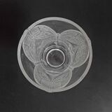 Vase Cristal d'Arques avec papillon relief en verre dépoli  Hauteur 20 cm