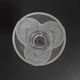 Cristal d'Arques vase with frosted glass butterfly relief Height 20 cm