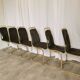 Set of 6 Vintage Gold Chrome Dining Chairs: Italian Mid-Century Design