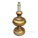 Lampe vintage pied de boule dorée