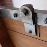 Industrial coffee table pallet on wheels