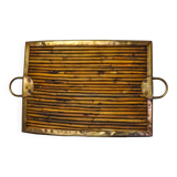Rattan and brass top, Italy, 1970