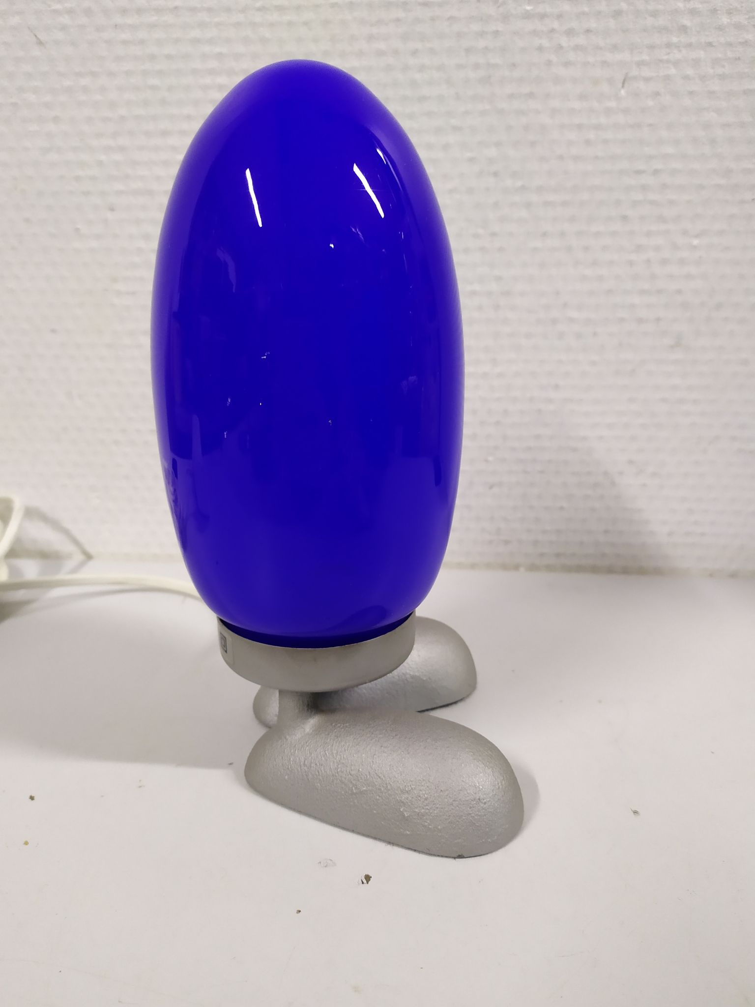 Blue "Fjorton" Dino Egg lamp by Tatsuo Konno for Ikea 1990s