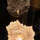 Pair of Space Age lamps from the 70s – Made in Italy – sculpted glass –