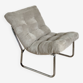 Velvet fireside chair