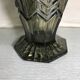 Vase ancien art deco verre moule fumé forme étoile années 30 vintage