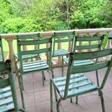 Set of 8 Art Prog metal garden chairs