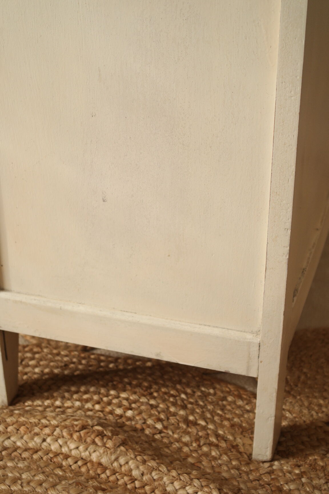 Commode art déco blanche patinée