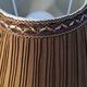 Antique petrol bronze lamp electrifiee 1920 lampshade pleated 52x26