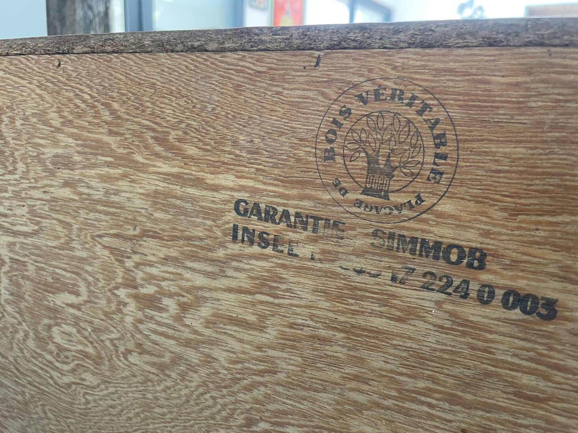 Commode vintage 4 tiroirs pieds compas simmob (années 1960/1970)