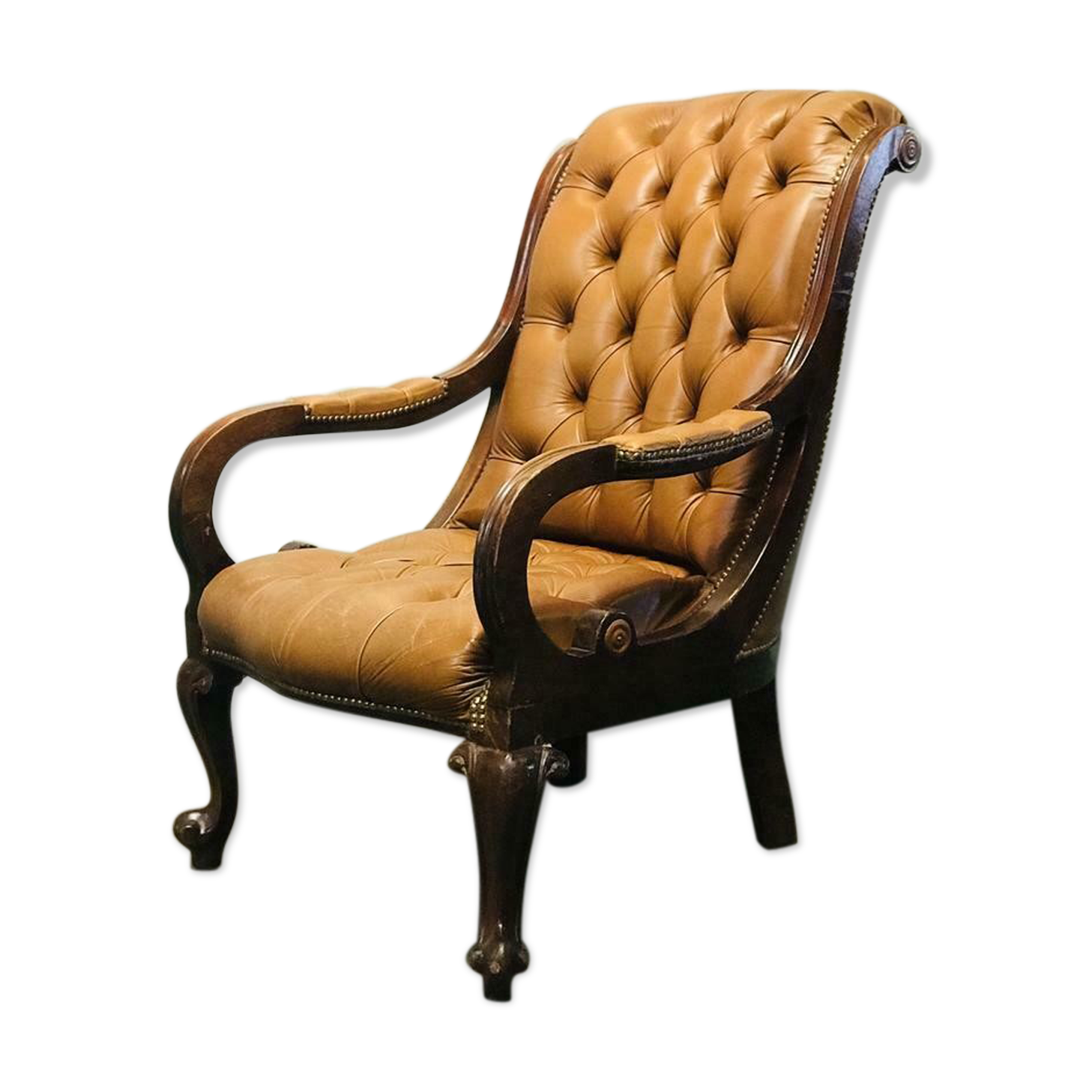 Fauteuil chesterfield vintage monoplace chaise