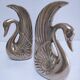 Pair of vintage stylized brass bird bookends
