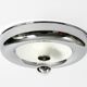 Round metal chrome ceiling or wall lamp from Italy | Space Age Design