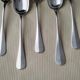 Set of 5 silver-plated metal soup spoons, Uniplat model