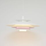 White Scandinavian Form Light lamp, Denmark 1970s